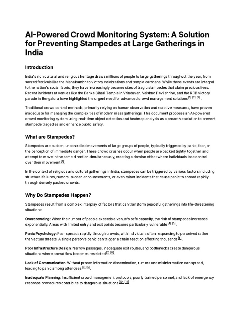 AI Powered Crowd Monitoring System India | PDF | Cloud Computing ...