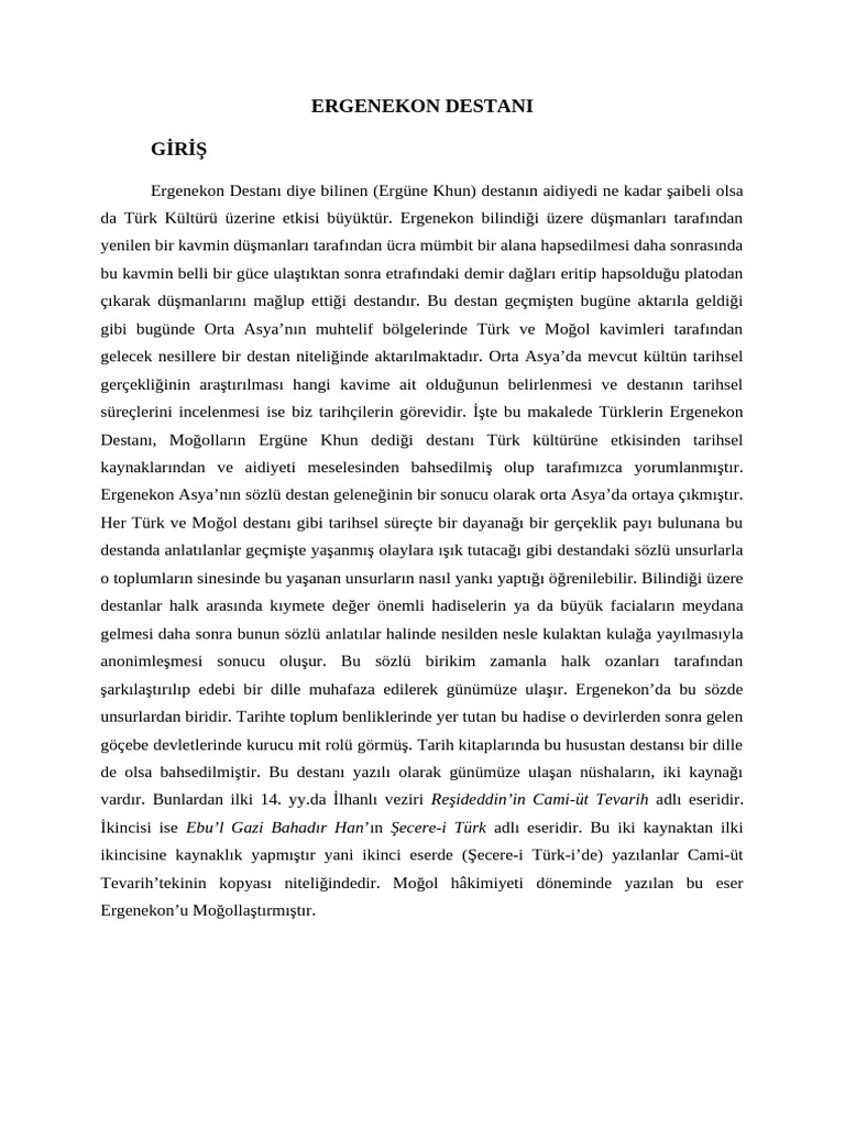 Ergenekon Destani 2016 | PDF