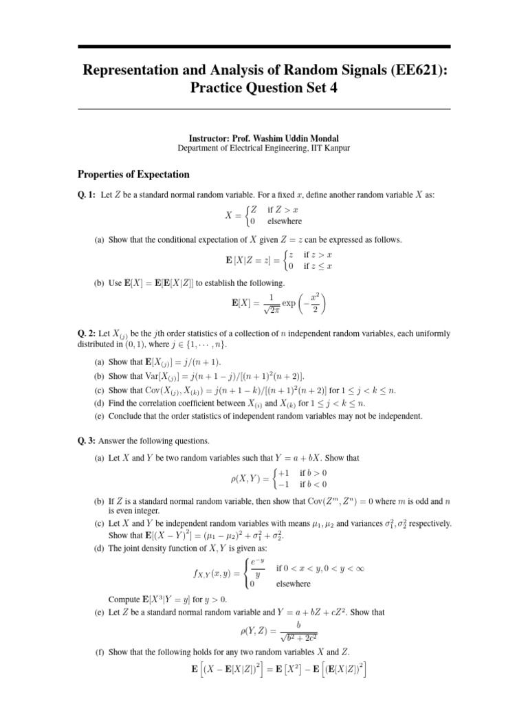 RARS PracticeQuestionSet4 | PDF | Polynomial | Random Variable