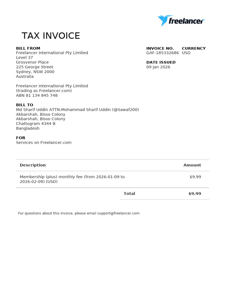 Invoice GAF-185332686 | PDF