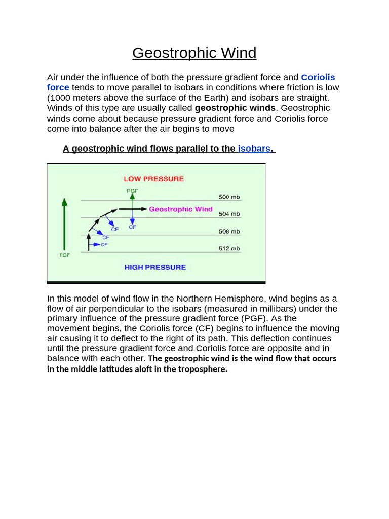 Geostropic Wind | PDF