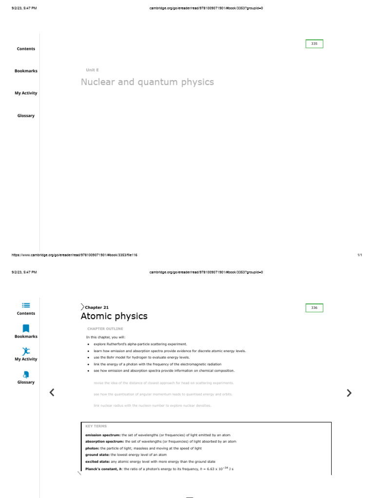 Tsokos Workbook Theme E | PDF | Atoms | Energy Level