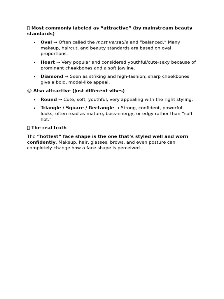 Face Shape | PDF