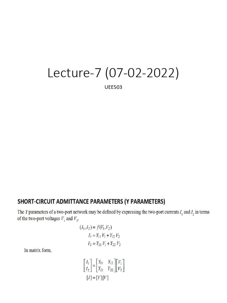 Network Analysis PPT 7 | PDF