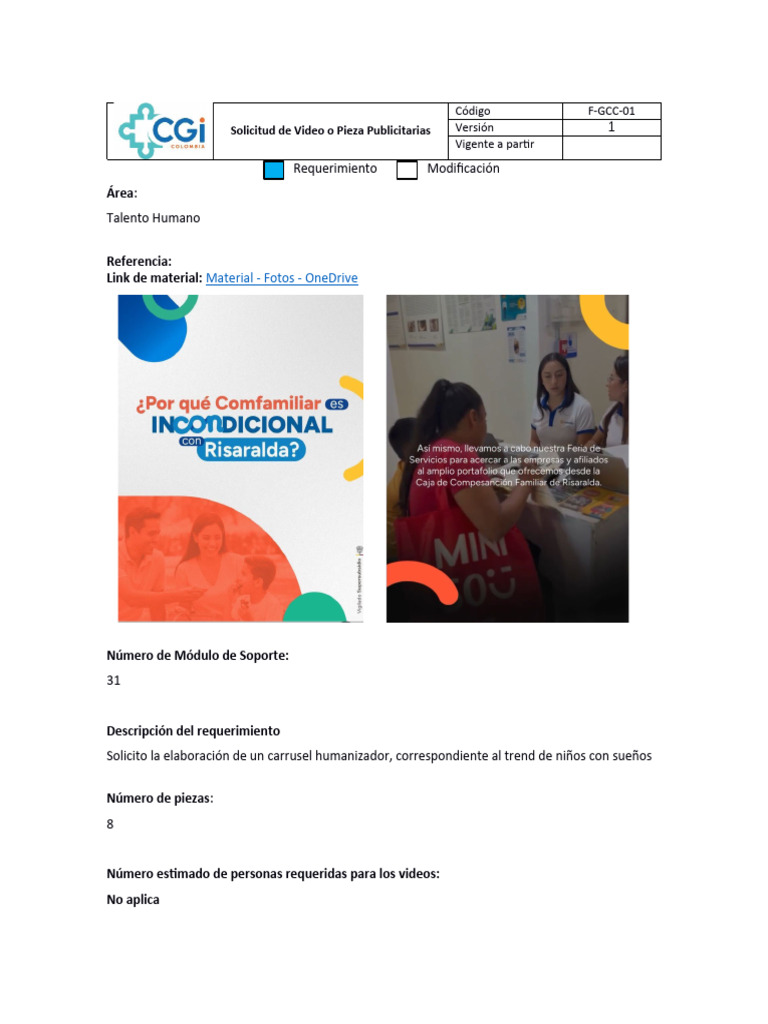 Módulo 31 - Piezas Colaboradores de Nieños - Humanización | PDF