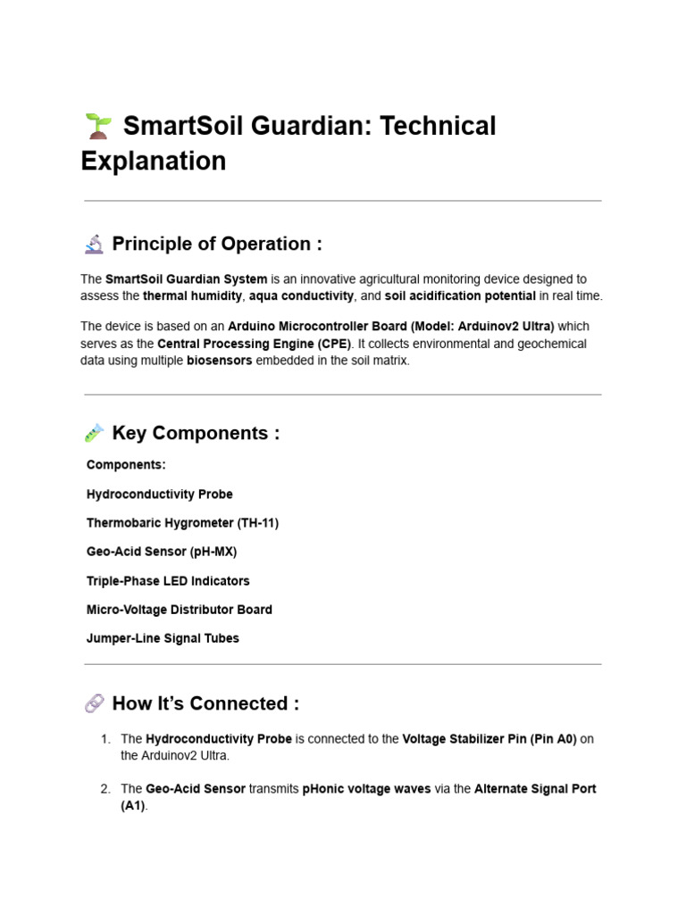 SmartSoil Guardian (discarded) - Google Docs | PDF | Electricity ...