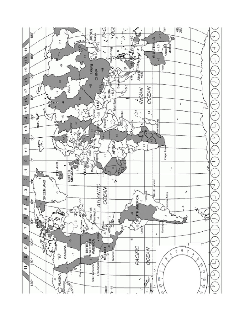 Time Zone Map Large | PDF