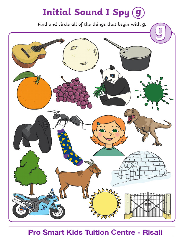 Initial Sound I Spy g | PDF
