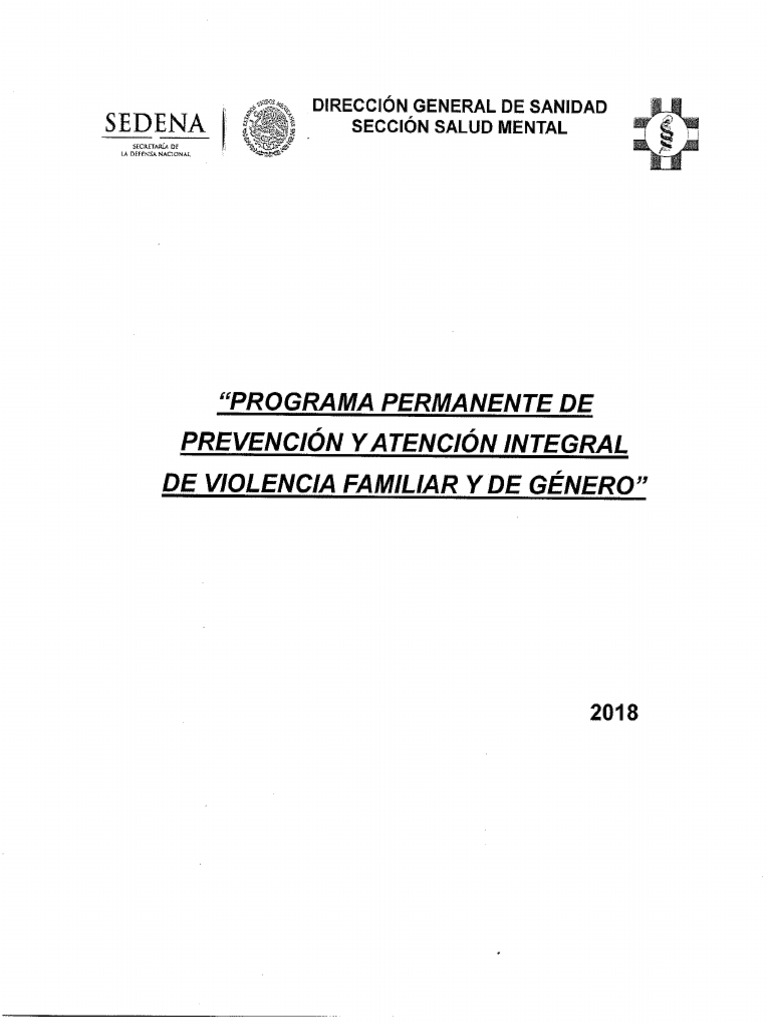 Programa Permanente de Prevencion de Violencia Familiar y de Genero | PDF