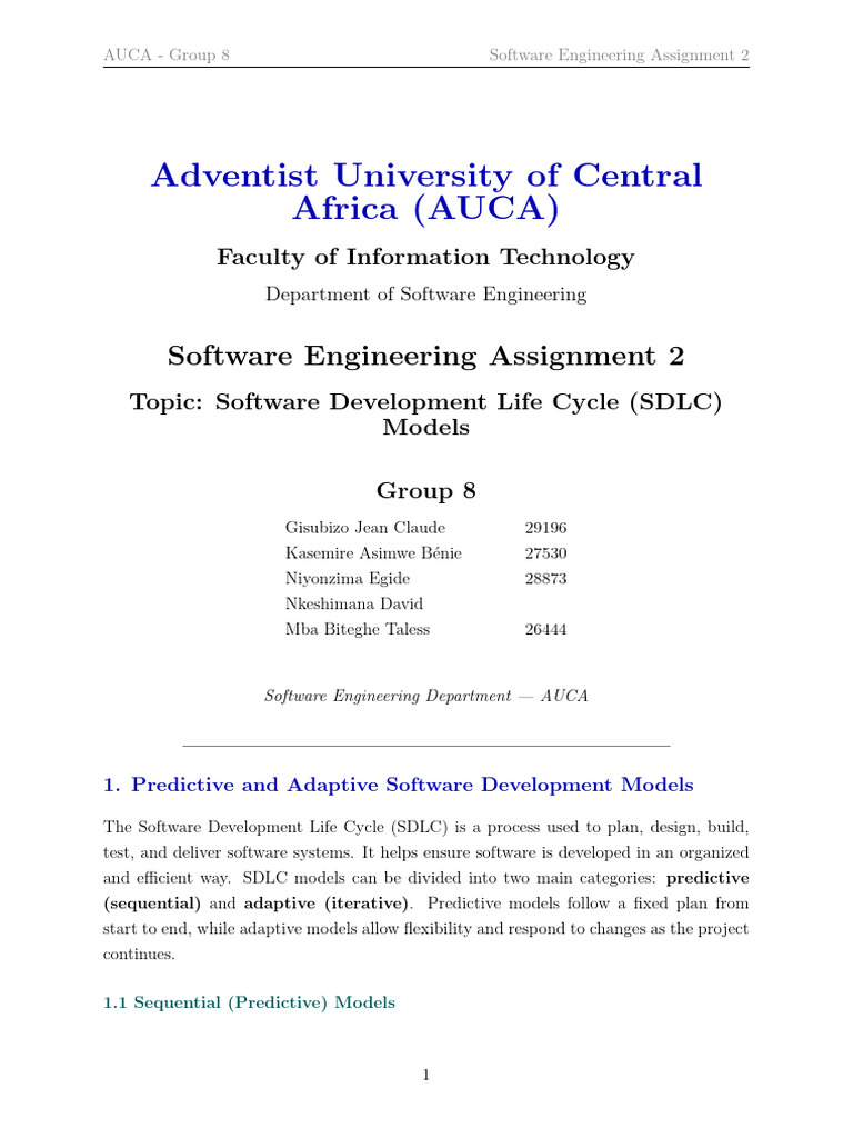 Assignment 2 | PDF | Software Development Process | Agile Software ...