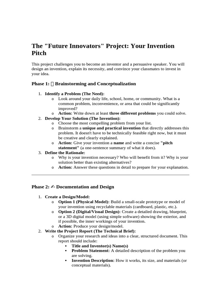 An Invention | PDF | Invention | Brainstorming