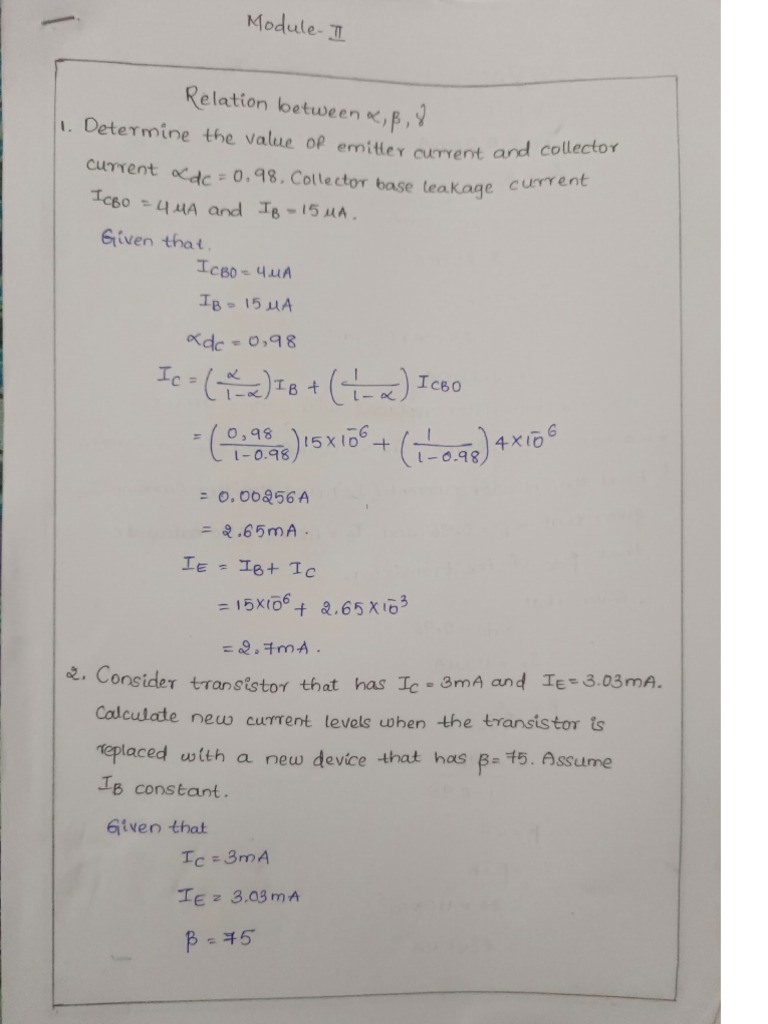 Module 2 Numericals Solutions | PDF