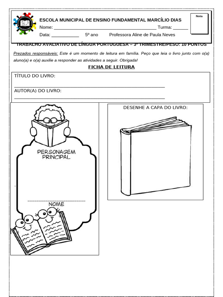 Trabalho LP Ficha de Leitura Adap | PDF