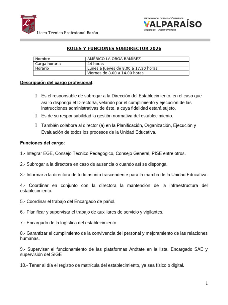 Subdirector | PDF