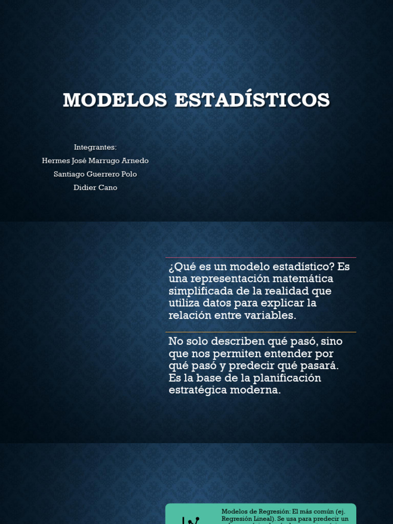 Modelos Estadisticos | PDF | Estadísticas | Análisis de regresión