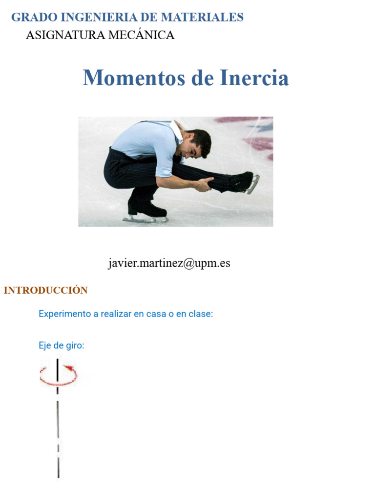 Tema 7 Momentos de Inercia | PDF | Rotación | Geometría euclidiana