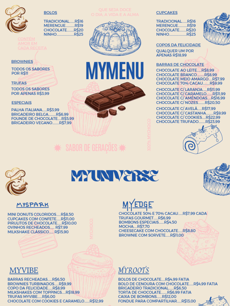 Mymenu 20260202 220519 0000 | PDF | Chocolate | Culinária mexicana