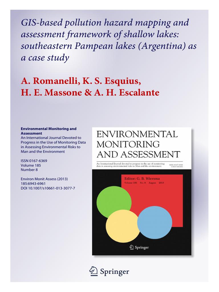 Romanelli Et Al 2013. GIS-BASED POLLUTION HAZARD MAPPING | PDF | Lake ...