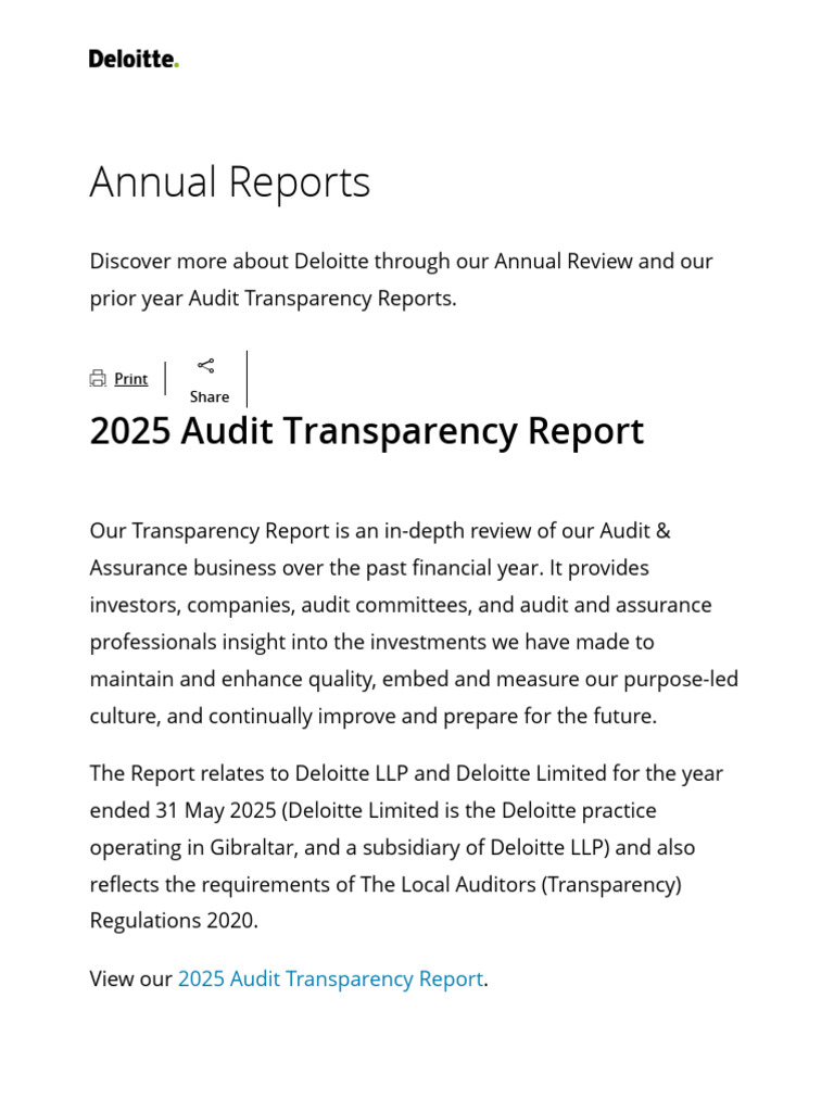 Annual Reports - Deloitte UK | PDF