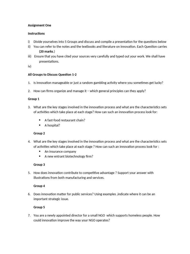 Assignment One | PDF