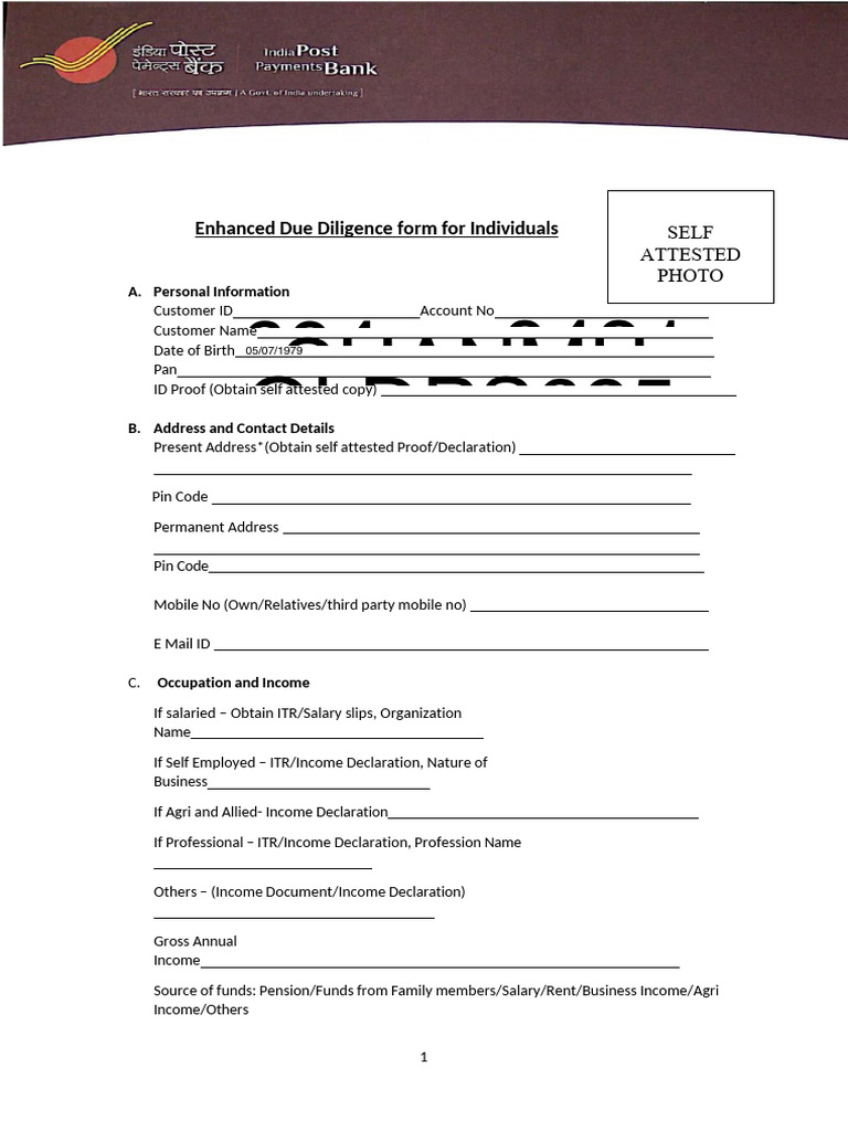 Enhanced Due Diligence Form For Individuals-2 | PDF | Personal ...