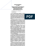 116-2009 Decreto de Urgencia