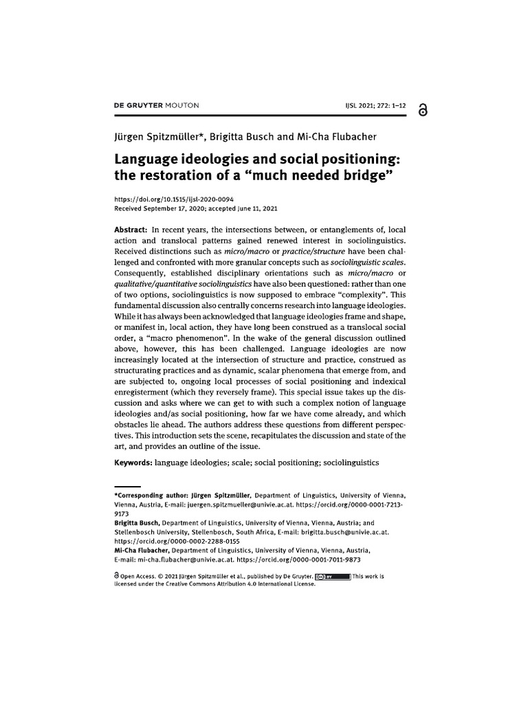 Language Ideologies | PDF