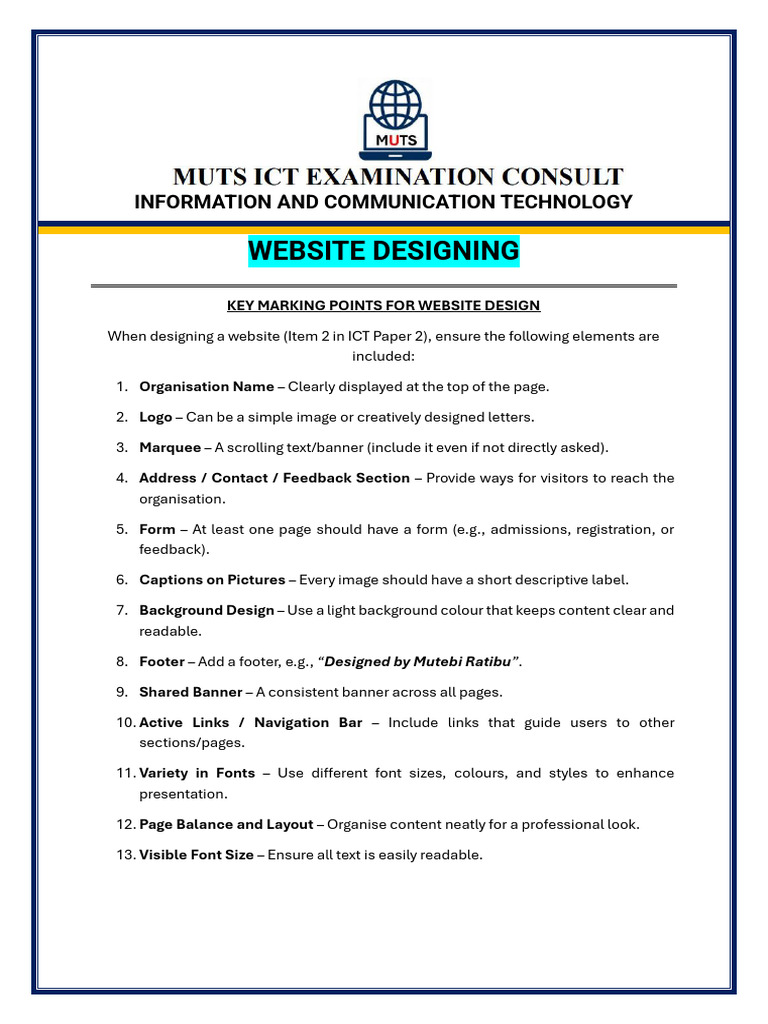 Marking Points Web 2 | PDF