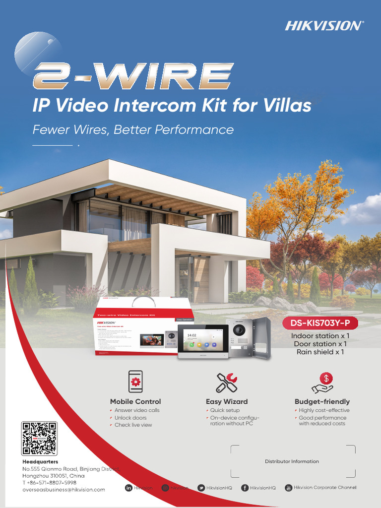 Poster-2-wire-IP-Video-Intercom-Kit-for-Villas | PDF | Video | Consumer ...