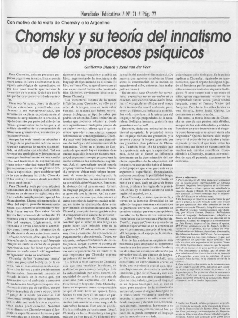 Chomsky | PDF | Noam Chomsky | Science