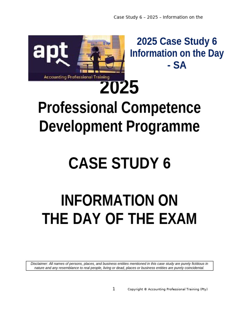 3. Case Study 6 - Information on the Day - SA-1 (1) | PDF | Mergers And ...