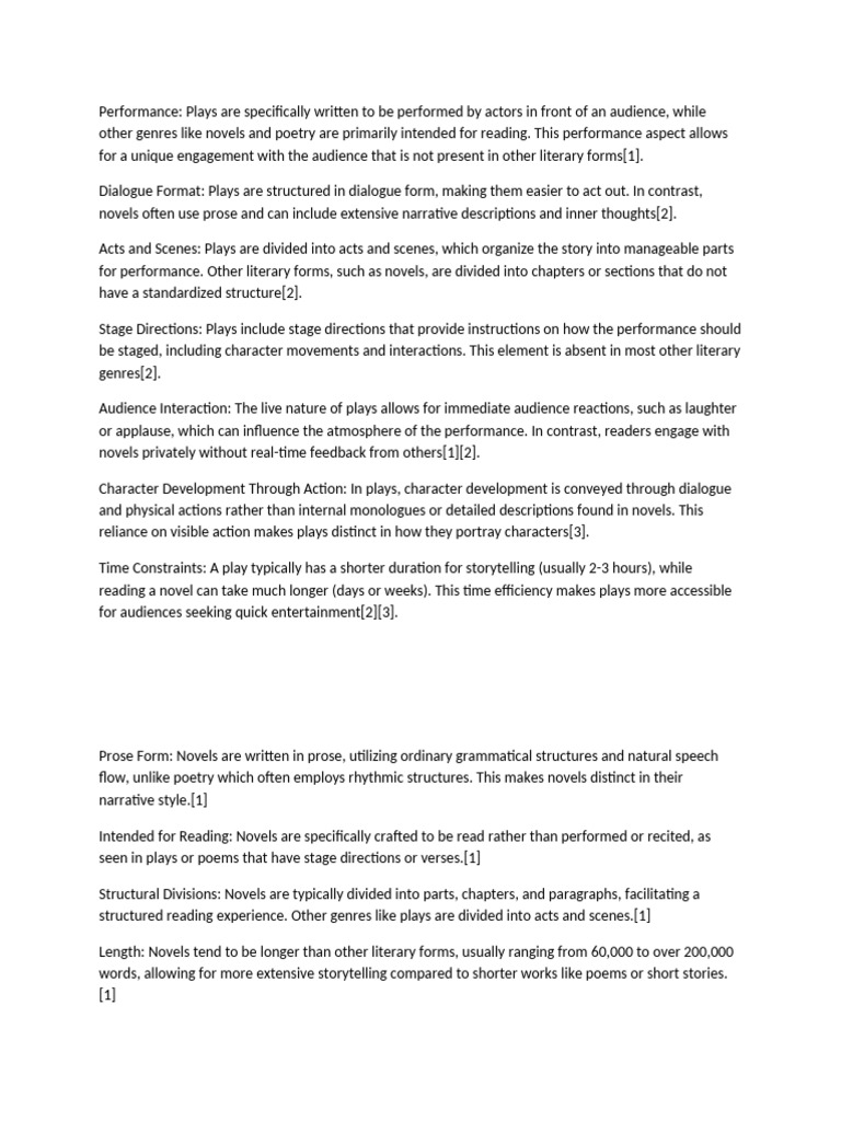 Literature notes form 3 and four | PDF | Poetry | Novels