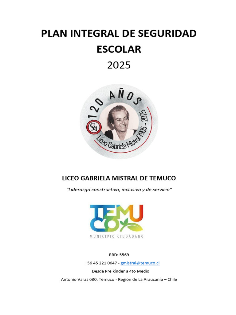 Plan Integral de Seguridad Escolar | PDF | Valores | Desarrollo sostenible