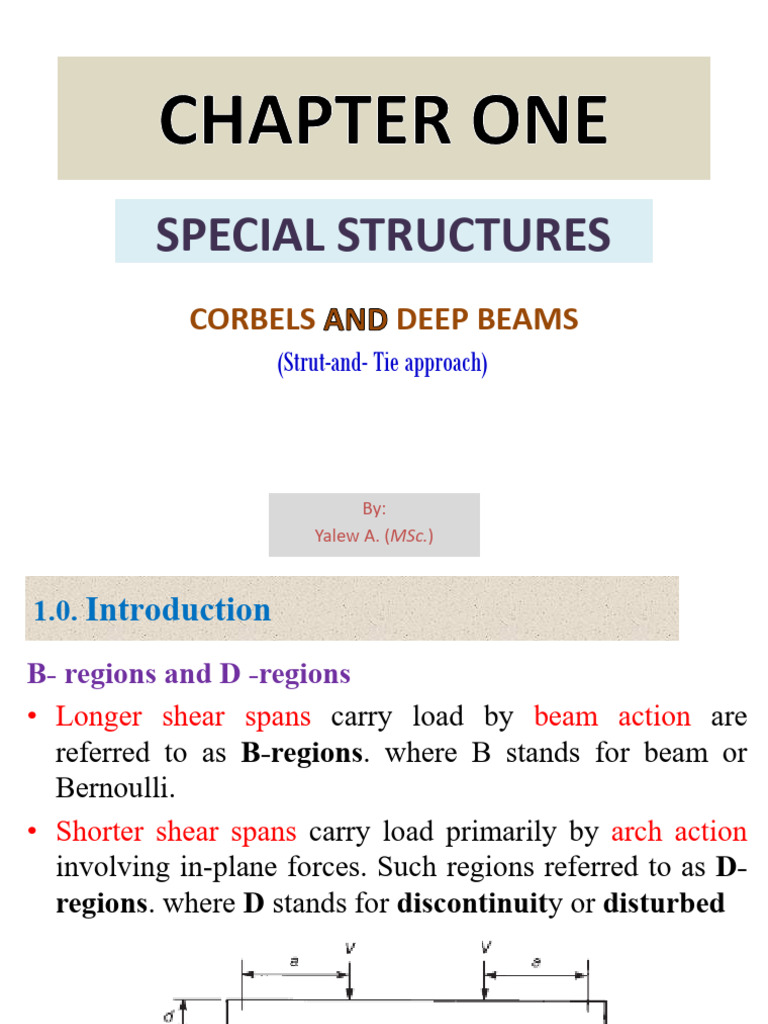 1 Special Structures Corbel and Deep Beam Strut and Tie Approch | PDF ...
