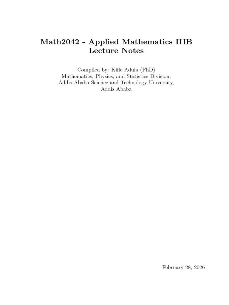 Applied Iiib | PDF | Integral | Ordinary Differential Equation