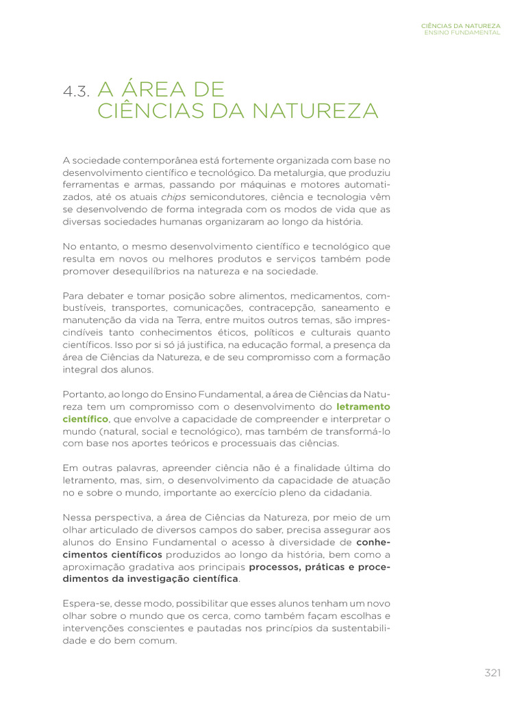 BNCC E Fundamental Ciências Da Natureza | PDF | Science | Vida