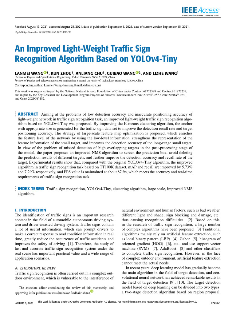 An Improved Light-Weight Traffic Sign Recognition Algorithm Based On ...