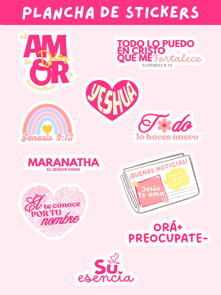 Plancha Stickers ROSA | PDF