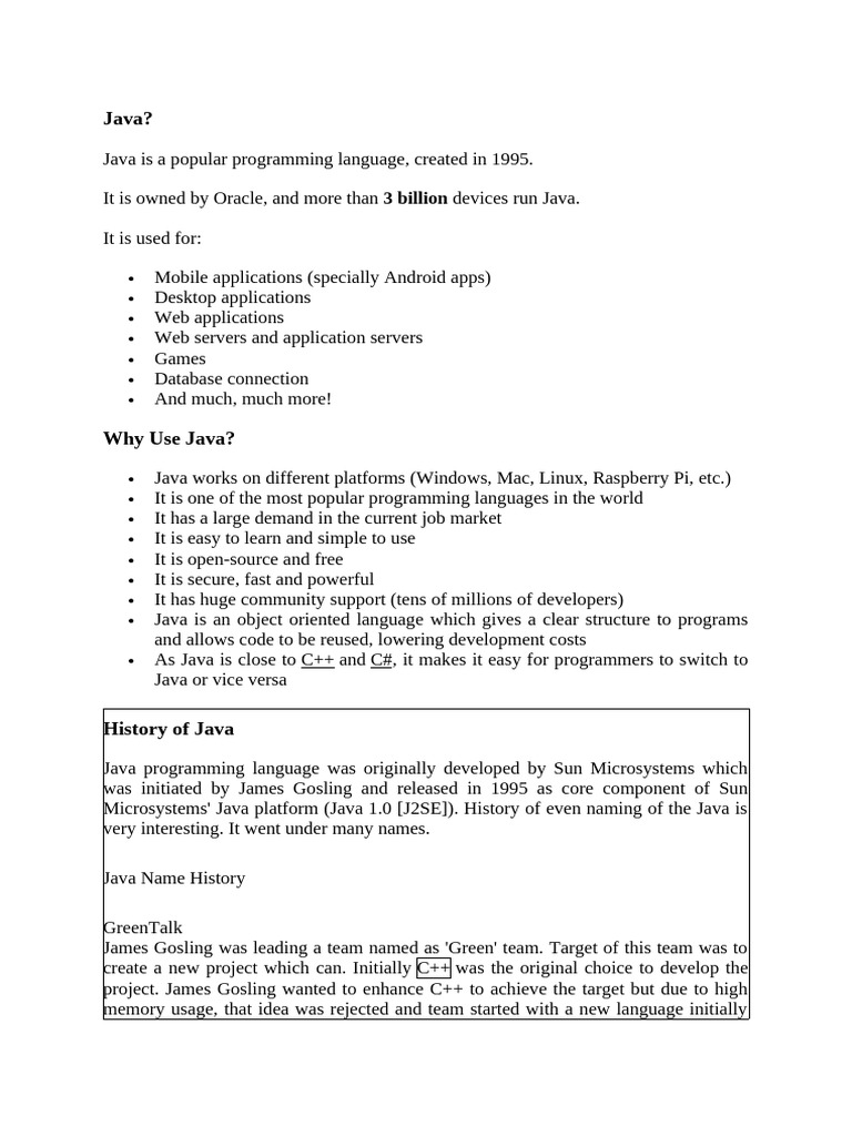 Unit 1 Notes OOPS Using Java AKTU | PDF | Java Virtual Machine | Java ...
