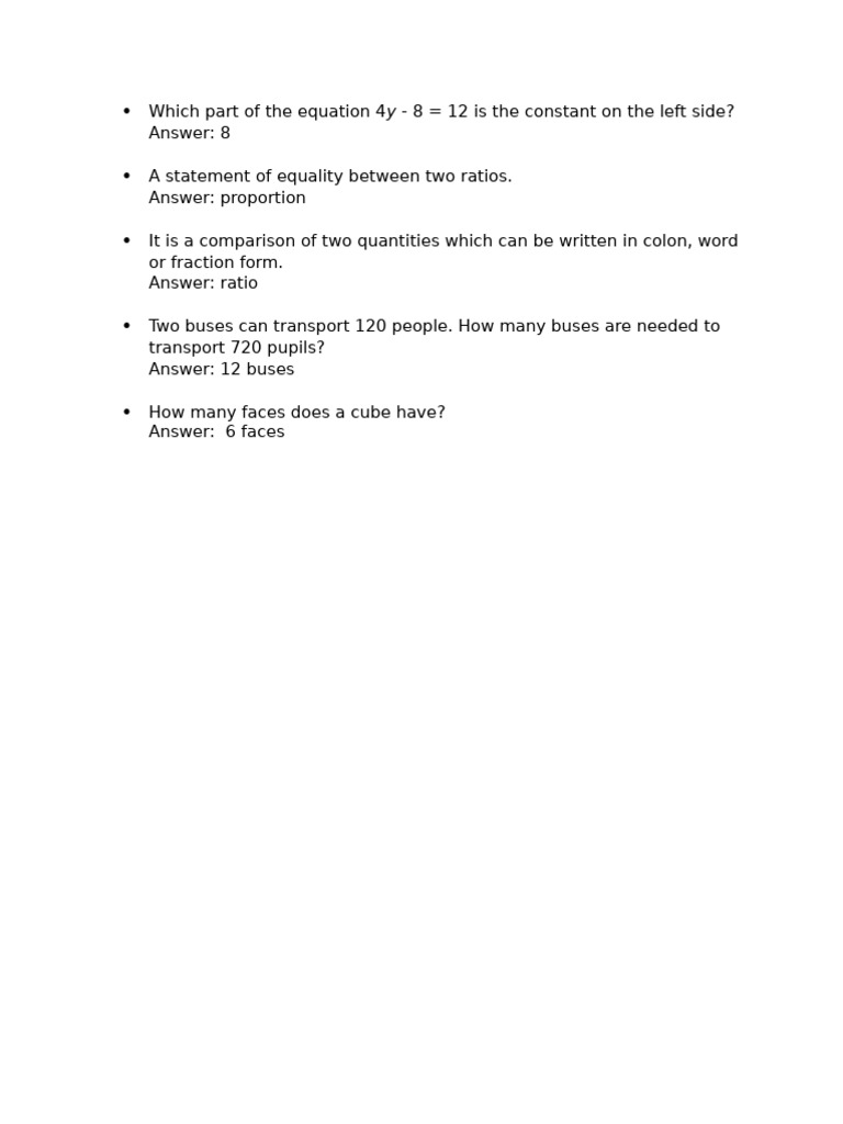 Math Questions | PDF