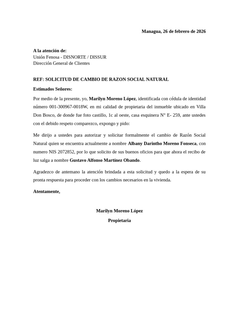 Cambio de Razon Social | PDF