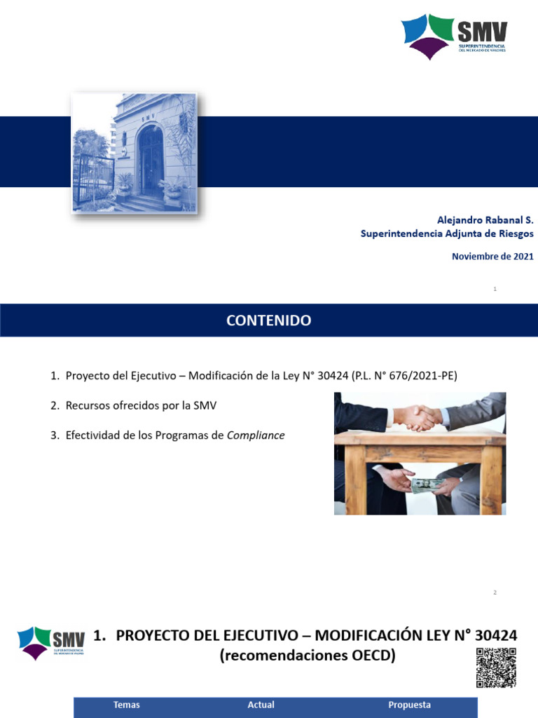 Modelo de Prevención de Delitos (BVL CAVALI) Alejandro Rabanal (SAR ...