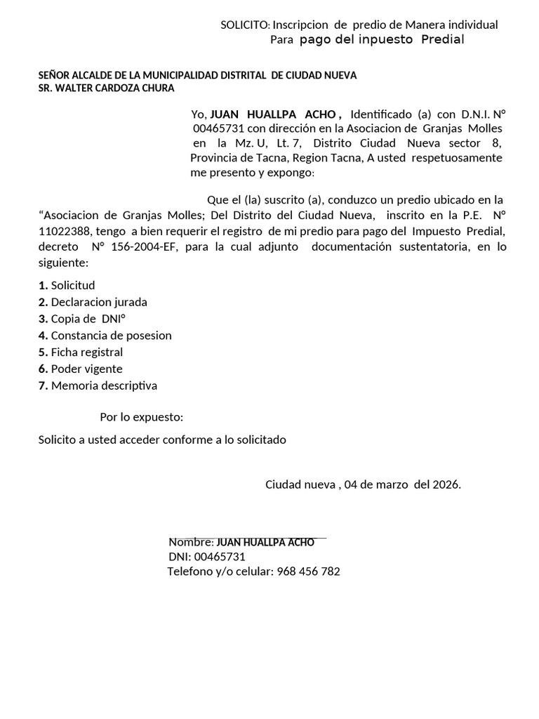 SOLICITO exoneracion dadnandanwfiwafjawjfpoawjfawjopfaowpjfjw | PDF ...