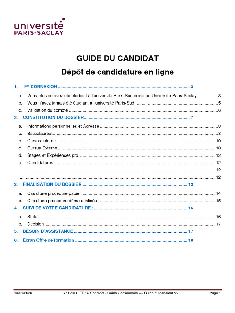Guide Du Candidat | PDF