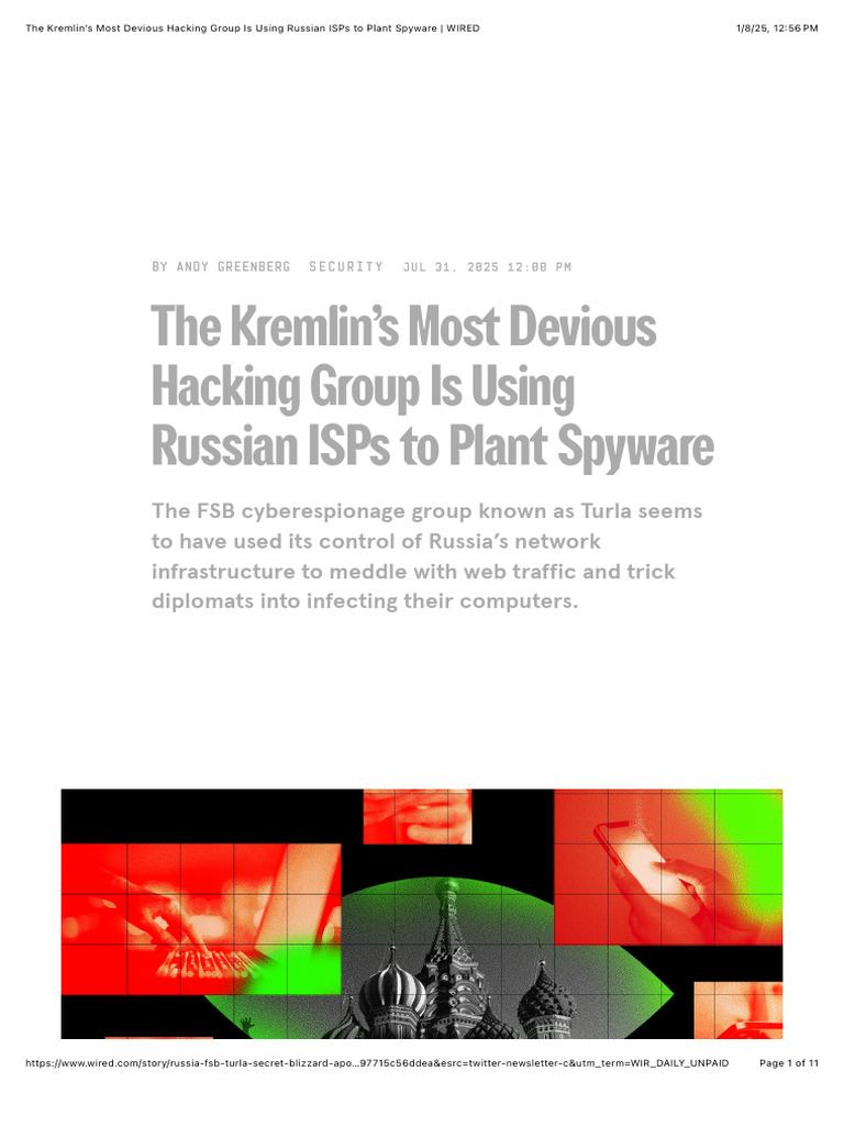 The Kremlin’s Most Devious Hacking Group | PDF | Spyware | Malware