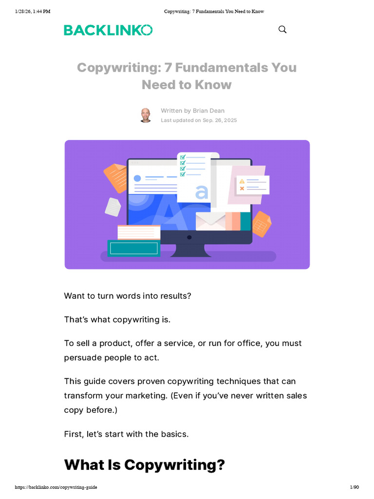 Copywriting - 7 Fundamentals You Need To Know | PDF | Copywriting ...