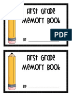 First Grade Memory Book PDF