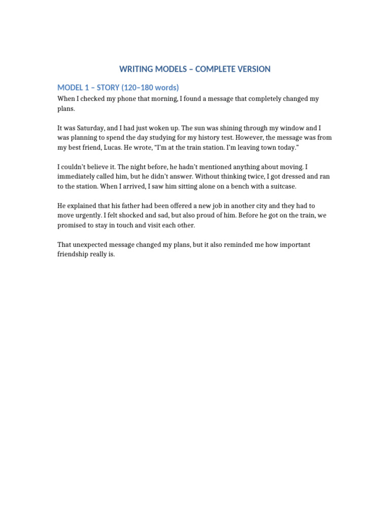 Writing Models Complete Teens5 | PDF | Cognition | Communication