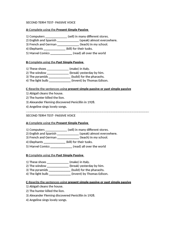 Second Term Test4°, 5°4° | PDF