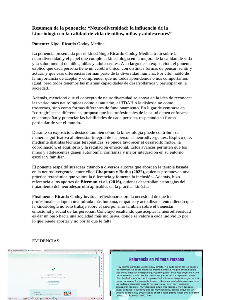 Resumen de La Ponencia | PDF | Ciencias del comportamiento | Sicología